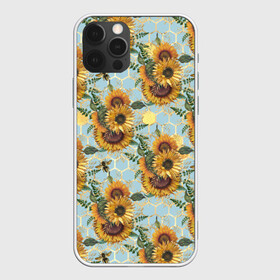 Чехол для iPhone 12 Pro Max с принтом Подсолнухи и пчёлы на голубом в Новосибирске, Силикон |  | Тематика изображения на принте: bee | bees | blue sky | fashion | flowers | flowers lovers | honey | sunflower | sunflowers | букет подсолнухов | весенние подсолнухи | голубое небо | жёлтые подсолнухи | летние подсолнухи | летние цветы | мёд | медовые соты