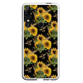 Чехол для Honor P Smart Z с принтом Fashion Sunflowers and bees в Новосибирске, Силикон | Область печати: задняя сторона чехла, без боковых панелей | Тематика изображения на принте: black | fashion | flowers | flowers lovers | sunflower | sunflowers | букет подсолнухов | весенние подсолнухи | жёлтые подсолнухи | летние подсолнухи | летние цветы | насекомые | подсолнечник | подсолнухи