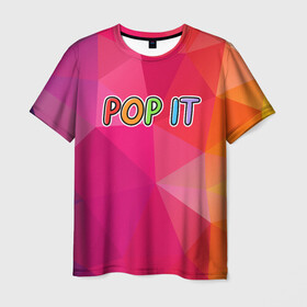 Мужская футболка 3D с принтом POP IT | ПОП ИТ (Z) в Новосибирске, 100% полиэфир | прямой крой, круглый вырез горловины, длина до линии бедер | 2021 | pop it | антистресс | лопни | лопни это | поп ит | попыт | симпл димпл