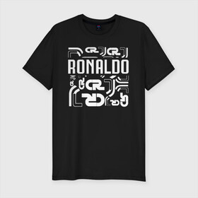 Мужская футболка хлопок Slim с принтом RONALDO CR JUVENTUS в Новосибирске, 92% хлопок, 8% лайкра | приталенный силуэт, круглый вырез ворота, длина до линии бедра, короткий рукав | 7 | champion | cr7 | cristiano ronaldo | fifa | football | football club | juventus | soccer | uefa | игра | криштиану роналду | лига чемпионов | реал мадрид | сборная португалии | спорт | уефа | фифа | фк | футбол | футболь