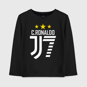 Детский лонгслив хлопок с принтом C.RONALDO J7 3 звезды в Новосибирске, 100% хлопок | круглый вырез горловины, полуприлегающий силуэт, длина до линии бедер | 7 | champion | cr7 | cristiano ronaldo | fifa | football | football club | juventus | soccer | uefa | игра | криштиану роналду | лига чемпионов | реал мадрид | сборная португалии | спорт | уефа | фифа | фк | футбол | футболь