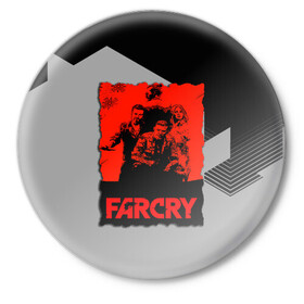Значок с принтом FARCRY в Новосибирске,  металл | круглая форма, металлическая застежка в виде булавки | Тематика изображения на принте: farcry | fc 5 | fc5 | фар край