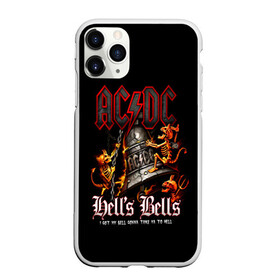 Чехол для iPhone 11 Pro Max матовый с принтом AC DC Hells Bells в Новосибирске, Силикон |  | Тематика изображения на принте: ac dc | acdc | back in black | columbia | epic | force | guitar | pop | rock | vevo | ангус | ангус янг | ас дс | асдс | блюз | бон скотт | брайан джонсон | дэйв эванс | клифф уильямс | крис слейд | малькольм янг | рок | стиви янг | фил радд