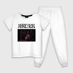 Детская пижама хлопок с принтом Maneskin в Новосибирске, 100% хлопок |  брюки и футболка прямого кроя, без карманов, на брюках мягкая резинка на поясе и по низу штанин
 | Тематика изображения на принте: maneskin | manskin | monskin | манескин | монскин