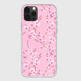 Чехол для iPhone 12 Pro Max с принтом Цветущая розовая вишня в Новосибирске, Силикон |  | cherry blossom | sakura | азия | весна | ветки | вишня | для девушки | женский | милый | нежный | природа | розовый | сакура | цветение | цветочный принт | цветущая вишня | цветущие ветки | цветущий миндаль