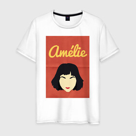 Мужская футболка хлопок с принтом Amelie в Новосибирске, 100% хлопок | прямой крой, круглый вырез горловины, длина до линии бедер, слегка спущенное плечо. | Тематика изображения на принте: amelie | амели | кино | фильм