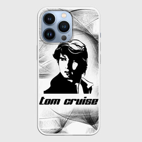 Чехол для iPhone 13 Pro с принтом Tom Cruise (famous actor) в Новосибирске,  |  | black and white | famous actor | hollywood actor | tom cruise | tom cruise lettering | tom cruise print | актер голливуда | известный актер | надпись том круз | принт том круз | том круз | черный и белый