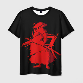 Мужская футболка 3D с принтом Самурай в Новосибирске, 100% полиэфир | прямой крой, круглый вырез горловины, длина до линии бедер | samurai | буси | воин | самурай | феодальная япония | философия | япония