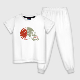 Детская пижама хлопок с принтом Мне жаль, но у вас баскетбол головного мозга в Новосибирске, 100% хлопок |  брюки и футболка прямого кроя, без карманов, на брюках мягкая резинка на поясе и по низу штанин
 | Тематика изображения на принте: basketball | game | nba | skull | sport | streetball | баскетбол | баскетболист | игра | игрок | мяч | нба | скелет | спорт | стритбол | тренер | череп