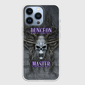 Чехол для iPhone 13 Pro с принтом DM | Dungeon Master | SKULL в Новосибирске,  |  | Тематика изображения на принте: dd | dm | dungeon master | dungeons and dragons | skull | днд | мастер подземелий | подземелья и драконы