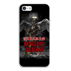 Чехол для iPhone 5/5S матовый с принтом Dungeons & Dragons Паладин в Новосибирске, Силикон | Область печати: задняя сторона чехла, без боковых панелей | Тематика изображения на принте: dd | dungeons  dragons | paladin | днд | паладин | подземелья и драконы