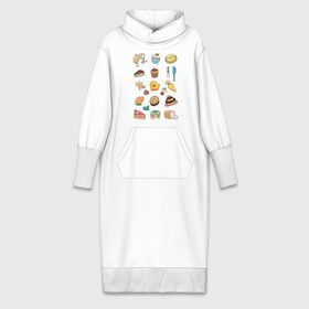 Платье удлиненное хлопок с принтом Кулинарные моменты в Новосибирске,  |  | вишня | еда | кексик | миксер | пироженое | торт