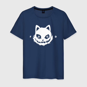 Мужская футболка хлопок с принтом Голодный Кот в Новосибирске, 100% хлопок | прямой крой, круглый вырез горловины, длина до линии бедер, слегка спущенное плечо. | еда | животные | кот | кошки | смешные надписи