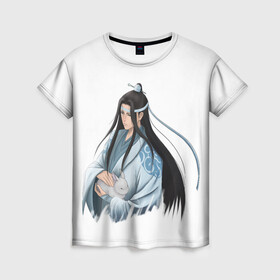 Женская футболка 3D с принтом Лань Чжань в Новосибирске, 100% полиэфир ( синтетическое хлопкоподобное полотно) | прямой крой, круглый вырез горловины, длина до линии бедер | лань чжань | магистр дьявольского культа
