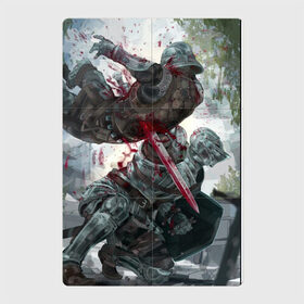 Магнитный плакат 2Х3 с принтом Dark Souls воины в Новосибирске, Полимерный материал с магнитным слоем | 6 деталей размером 9*9 см | dark souls | fantasy | iron | warrior | бойцы | в доспехах | крестоносцы | фентези