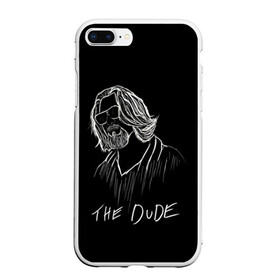 Чехол для iPhone 7Plus/8 Plus матовый с принтом THE DUDE (Большой Лебовски) в Новосибирске, Силикон | Область печати: задняя сторона чехла, без боковых панелей | Тематика изображения на принте: abide | big | dude | jeff | lebowski | the | большой | лебовски | фильм | чувак