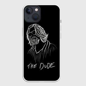 Чехол для iPhone 13 с принтом THE DUDE (Большой Лебовски) в Новосибирске,  |  | abide | big | dude | jeff | lebowski | the | большой | лебовски | фильм | чувак