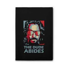 Обложка для автодокументов с принтом The Dude Abides (Лебовски) в Новосибирске, натуральная кожа |  размер 19,9*13 см; внутри 4 больших “конверта” для документов и один маленький отдел — туда идеально встанут права | Тематика изображения на принте: abide | big | dude | jeff | lebowski | the | большой | лебовски | фильм | чувак