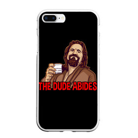 Чехол для iPhone 7Plus/8 Plus матовый с принтом The Dude Abides (Lebowski) в Новосибирске, Силикон | Область печати: задняя сторона чехла, без боковых панелей | Тематика изображения на принте: abide | big | dude | jeff | lebowski | the | большой | лебовски | фильм | чувак