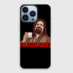 Чехол для iPhone 13 Pro с принтом The Dude Abides (Lebowski) в Новосибирске,  |  | abide | big | dude | jeff | lebowski | the | большой | лебовски | фильм | чувак