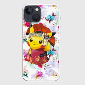 Чехол для iPhone 13 mini с принтом Пикачу   Гейша в Новосибирске,  |  | anime | picachu | pikachu | аниме | милый | пика | пикачу | покебол | покемон