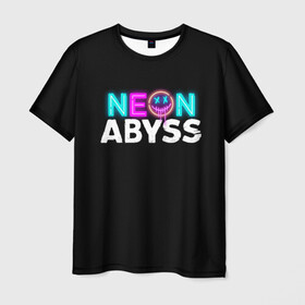 Мужская футболка 3D с принтом Neon Abyss в Новосибирске, 100% полиэфир | прямой крой, круглый вырез горловины, длина до линии бедер | abyss | game | neon | абис | аид | бездна | игра | мрачный отряд | неон эбесс | эбис