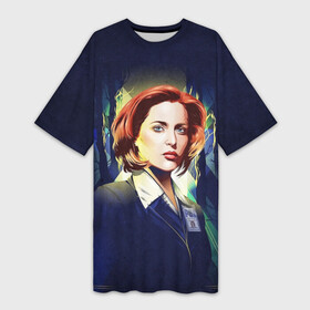 Платье-футболка 3D с принтом Dana Scully в Новосибирске,  |  | Тематика изображения на принте: dana | dana scully | fbi | fox | fox mulder | i want to believe | mulder | scully | the truth is out there | the x files | trust no one | x file | xfile | дана | дана скалли | малдер | секретные материалы | скалли | фбр | фокс | фокс малдер | х файл | хфа