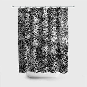 Штора 3D для ванной с принтом Small-scale camouflage в Новосибирске, 100% полиэстер | плотность материала — 100 г/м2. Стандартный размер — 146 см х 180 см. По верхнему краю — пластиковые люверсы для креплений. В комплекте 10 пластиковых колец | абстракция | грязь | камуфляж | пятна | черно белый