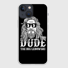 Чехол для iPhone 13 mini с принтом Dude the Big Lebowski в Новосибирске,  |  | dude | jeff bridges | the big lebowski | блики | большой лебовский | джефф бриджес | молния | фильм | чувак