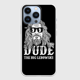 Чехол для iPhone 13 Pro с принтом Dude the Big Lebowski в Новосибирске,  |  | Тематика изображения на принте: dude | jeff bridges | the big lebowski | блики | большой лебовский | джефф бриджес | молния | фильм | чувак