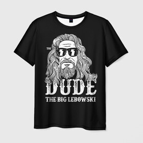 Мужская футболка 3D с принтом Dude the Big Lebowski в Новосибирске, 100% полиэфир | прямой крой, круглый вырез горловины, длина до линии бедер | dude | jeff bridges | the big lebowski | блики | большой лебовский | джефф бриджес | молния | фильм | чувак