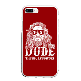 Чехол для iPhone 7Plus/8 Plus матовый с принтом Dude the Big Lebowski в Новосибирске, Силикон | Область печати: задняя сторона чехла, без боковых панелей | Тематика изображения на принте: dude | jeff bridges | the big lebowski | блики | большой лебовский | джефф бриджес | молния | фильм | чувак