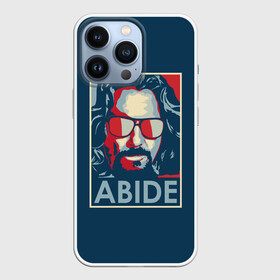 Чехол для iPhone 13 Pro с принтом ABIDE Большой Лебовский в Новосибирске,  |  | dude | jeff bridges | the big lebowski | большой лебовский | джефф бриджес | поп арт | фильм | чувак