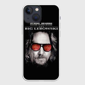 Чехол для iPhone 13 mini с принтом The Big Lebowski в Новосибирске,  |  | dude | jeff bridges | the big lebowski | большой лебовский | джефф бриджес | ковер | красные очки | узор | фильм | чувак
