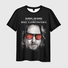 Мужская футболка 3D с принтом The Big Lebowski в Новосибирске, 100% полиэфир | прямой крой, круглый вырез горловины, длина до линии бедер | dude | jeff bridges | the big lebowski | большой лебовский | джефф бриджес | ковер | красные очки | узор | фильм | чувак