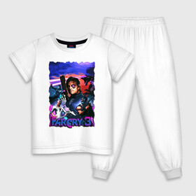 Детская пижама хлопок с принтом Far Cry 3: Blood Dragon в Новосибирске, 100% хлопок |  брюки и футболка прямого кроя, без карманов, на брюках мягкая резинка на поясе и по низу штанин
 | bloodragon | farcry | fc 5 | fc5 | фар край