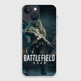 Чехол для iPhone 13 mini с принтом BATTLEFIELD 2042 | Батлфилд в Новосибирске,  |  | 2042 | battlefield | game | war | бателфилд | батла | батлфилд | боец | бэтлфилд | воин | война | игра | оружие | солдат | шутер