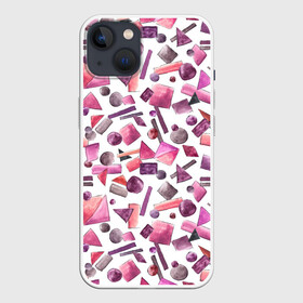 Чехол для iPhone 13 с принтом Геометрический розовый в Новосибирске,  |  | abstraction | geometric | light | pink | withe | абстракция | белый | геометрический | геометрия | квадрат | круг | линии | розовый | светлый | треугольник