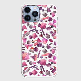 Чехол для iPhone 13 Pro Max с принтом Геометрический розовый в Новосибирске,  |  | abstraction | geometric | light | pink | withe | абстракция | белый | геометрический | геометрия | квадрат | круг | линии | розовый | светлый | треугольник