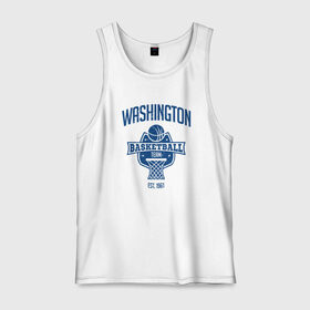 Мужская майка хлопок с принтом Washington Basketball в Новосибирске, 100% хлопок |  | basketball | game | nba | sport | streetball | washington | баскетбол | баскетболист | вашингтон | игра | игрок | мяч | нба | спорт | стритбол | тренер