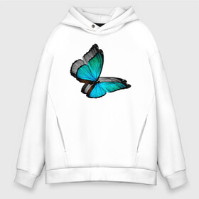 Мужское худи Oversize хлопок с принтом Бабочка в Новосибирске, френч-терри — 70% хлопок, 30% полиэстер. Мягкий теплый начес внутри —100% хлопок | боковые карманы, эластичные манжеты и нижняя кромка, капюшон на магнитной кнопке | butterfly | бабочка | мечтать не вредно | мечты | надпись | насекомые | природа