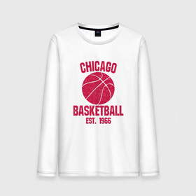 Мужской лонгслив хлопок с принтом Chicago Basketball в Новосибирске, 100% хлопок |  | basketball | bulls | chicago | game | jordan | nba | sport | streetball | баскетбол | баскетболист | джордан | игра | игрок | мяч | нба | спорт | стритбол | тренер | чикаго