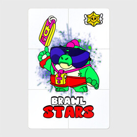 Магнитный плакат 2Х3 с принтом Buzz Brawl Stars в Новосибирске, Полимерный материал с магнитным слоем | 6 деталей размером 9*9 см | born bad buzz | brawl stars | buzz | griff | базз | басс | боец | бравл старс | бравлер | браво старс | грифф | детские игры | детям | персонажи игр