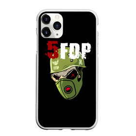 Чехол для iPhone 11 Pro матовый с принтом FFDP (череп в каске и маске) в Новосибирске, Силикон |  | 5fdp | ffdp | five finger death punch | skull | маска | череп