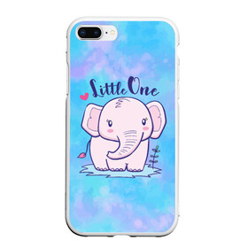 Чехол для iPhone 7Plus/8 Plus матовый с принтом Маленький слоненок в Новосибирске, Силикон | Область печати: задняя сторона чехла, без боковых панелей | детеныш | милый | ребенок | слон | слоненок | слоник