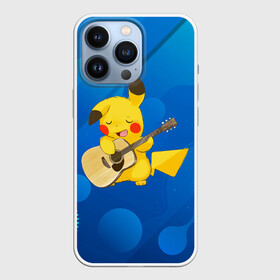 Чехол для iPhone 13 Pro с принтом Пикачу с гитарой в Новосибирске,  |  | anime | picachu | pikachu | аниме | милый | пика | пикачу | покебол | покемон