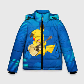 Зимняя куртка для мальчиков 3D с принтом Пикачу с гитарой в Новосибирске, ткань верха — 100% полиэстер; подклад — 100% полиэстер, утеплитель — 100% полиэстер | длина ниже бедра, удлиненная спинка, воротник стойка и отстегивающийся капюшон. Есть боковые карманы с листочкой на кнопках, утяжки по низу изделия и внутренний карман на молнии. 

Предусмотрены светоотражающий принт на спинке, радужный светоотражающий элемент на пуллере молнии и на резинке для утяжки | anime | picachu | pikachu | аниме | милый | пика | пикачу | покебол | покемон