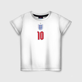 Детская футболка 3D с принтом Стерлинг форма Англия в Новосибирске, 100% гипоаллергенный полиэфир | прямой крой, круглый вырез горловины, длина до линии бедер, чуть спущенное плечо, ткань немного тянется | 2020 | 2021 | euro | fifa | uefa | аглийская | англичане | англия | евро | рахим | рахим стерлинг | сборная англии | сборной | стерлинг | уефа | фифа | форма | футбол | футбольная