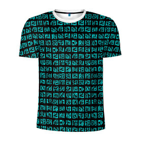Мужская футболка 3D спортивная с принтом Руны в Новосибирске, 100% полиэстер с улучшенными характеристиками | приталенный силуэт, круглая горловина, широкие плечи, сужается к линии бедра | кельтский | оберег | руны | символы | славянские | узоры