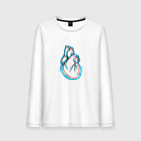 Мужской лонгслив хлопок с принтом 3D эффект | Биение сердца в Новосибирске, 100% хлопок |  | 3д | anaglyph | art | blue | cardio | focus | heart | heartbeat | love | real heart | red | анаглиф | арт | глитч | глич | иллюстрация | кардио | кардиограмма | клапаны | красный | любовь | настоящее сердце | рисунок | сердце | синий